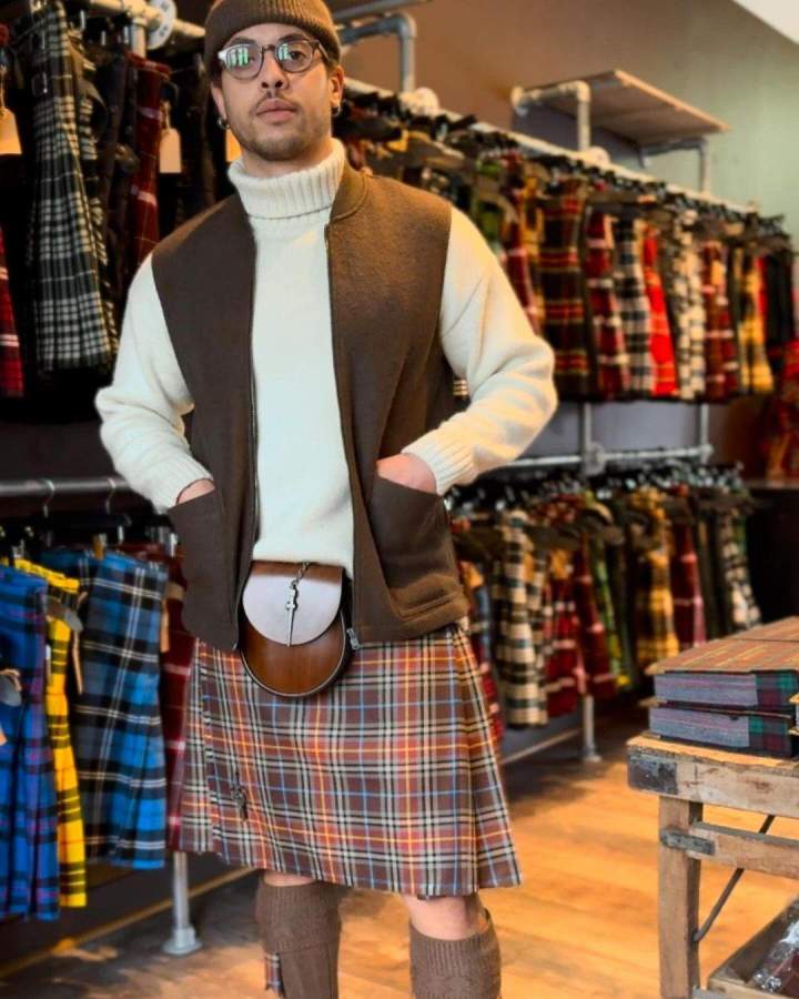 Achat de produits en laine dans un magasin de kilt France